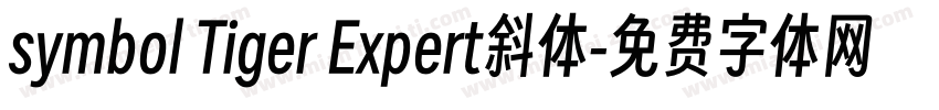 symbol Tiger Expert斜体字体转换